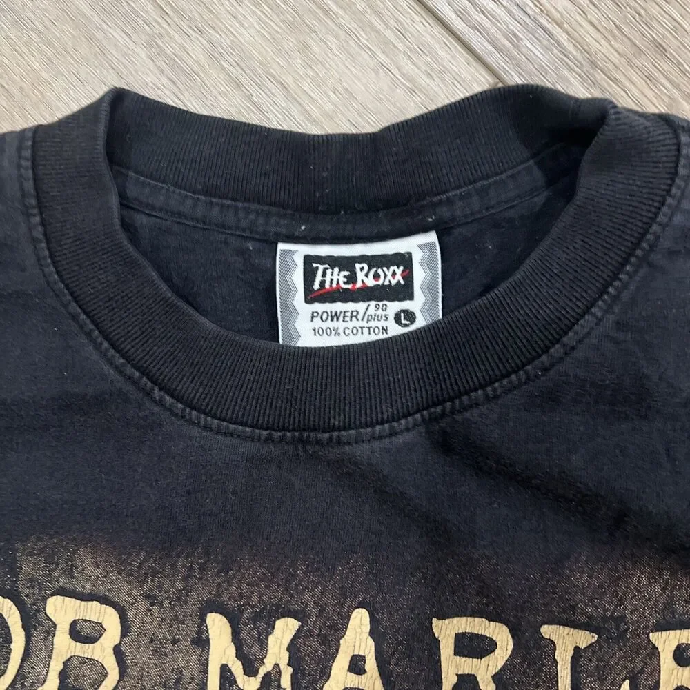 Vintage Bob Marley Single Stitch Large T-Shirt Wailers Reggae Band The Roxx Tag - Picture 2 of 5